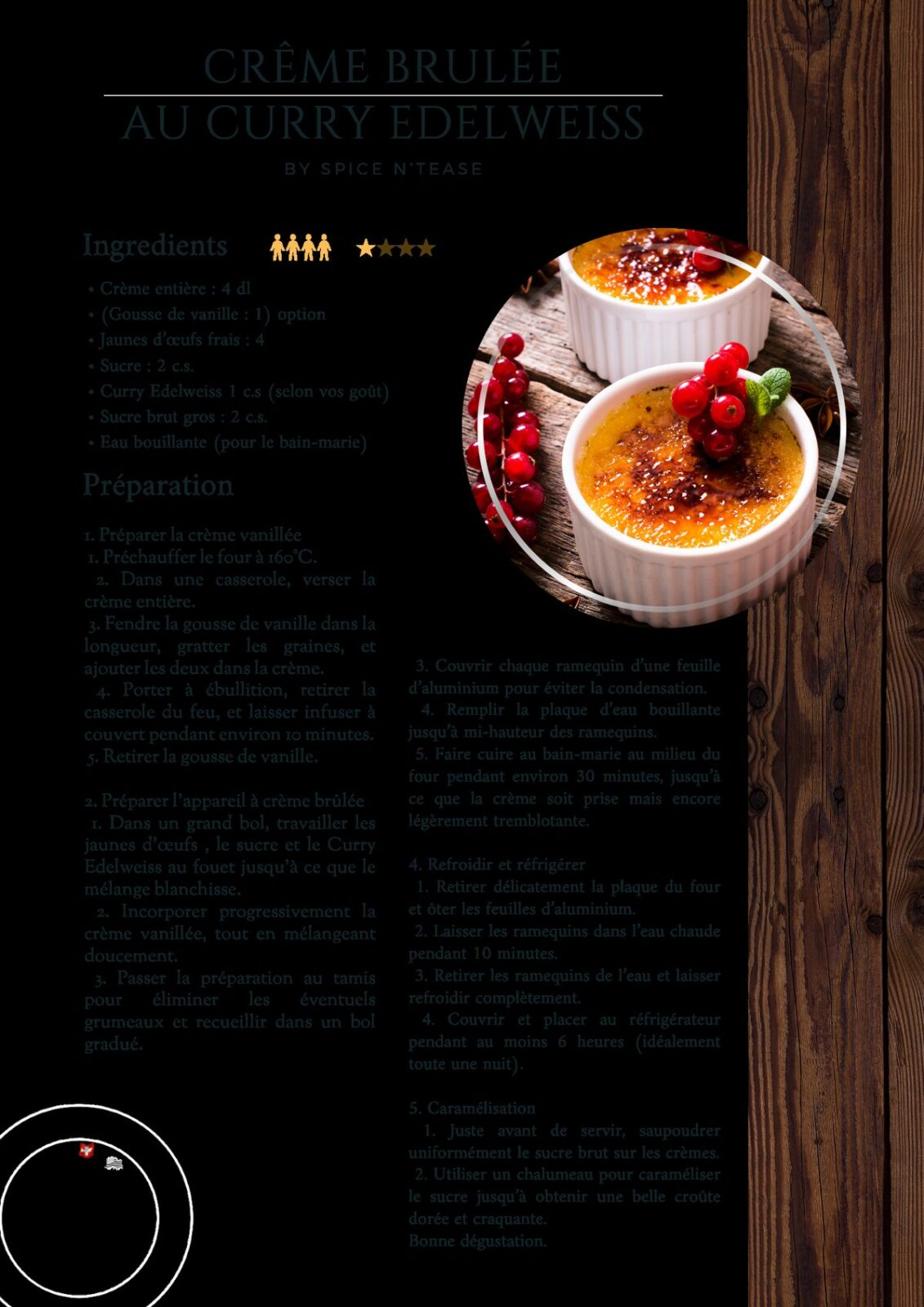 Crème brûlée au curry Edelweiss